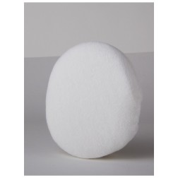 Borla para el maquillaje de terciopelo blanca 70mm | VENDETTA