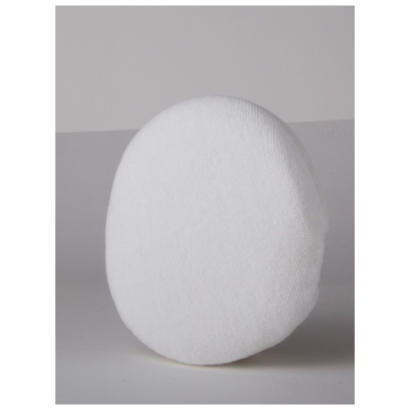 Borla para el maquillaje de terciopelo blanca 70mm | VENDETTA