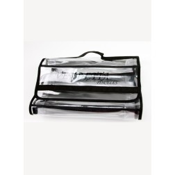 Neceser transparente cuatro bolsillos