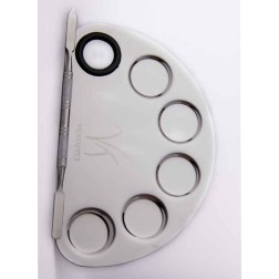 Paleta maquillaje metálica de huecos + espátula | VENDETTA